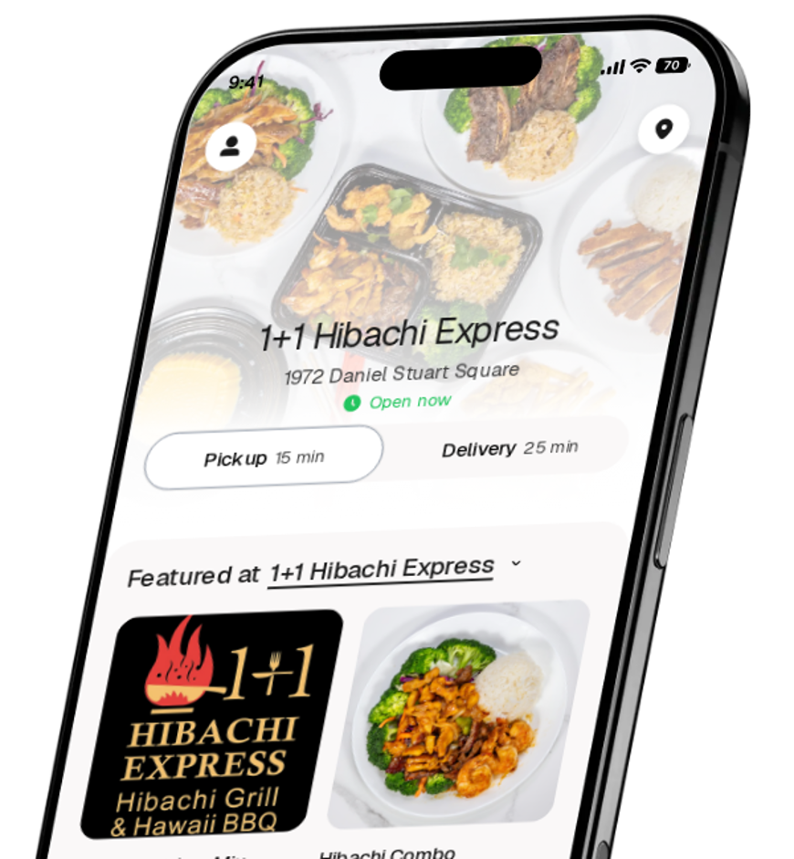 1+1 Hibachi Express app preview