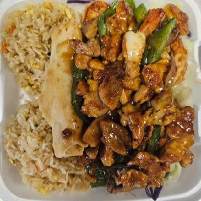 Hibachi Chicken & Shrimp.
