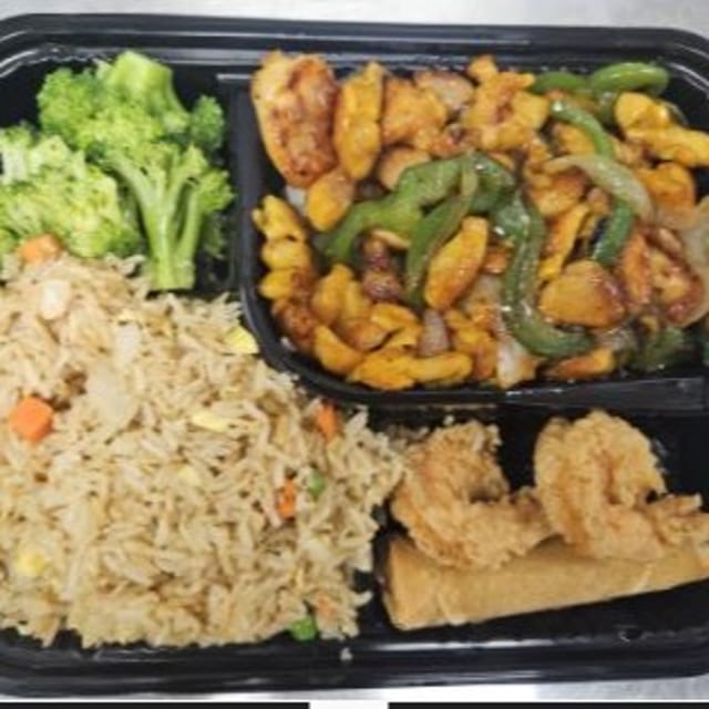 Bento Chicken & Shrimp.